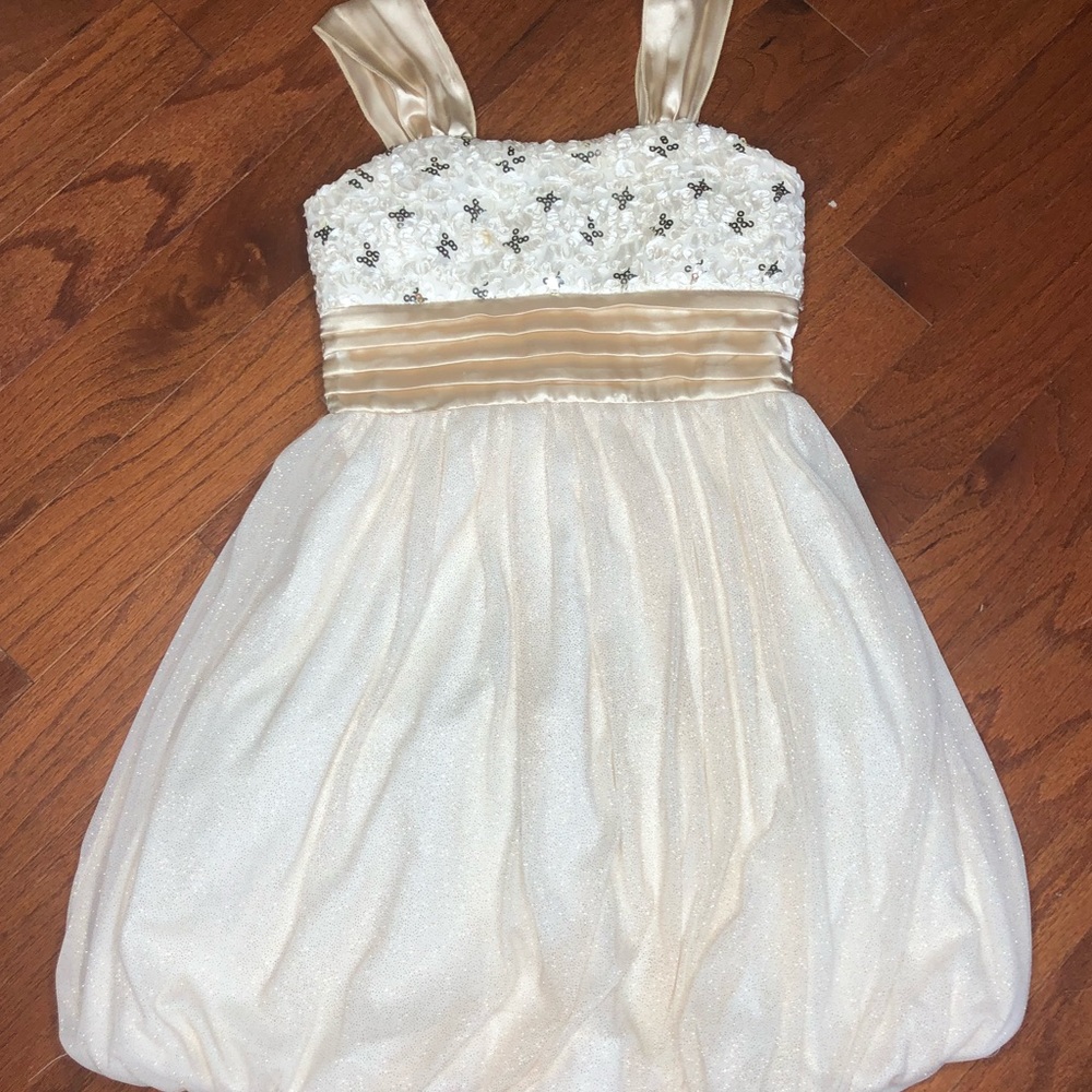 Beautiful Cream sparkled dress.